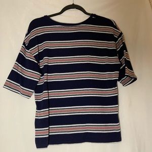 striped flowy T-shirt